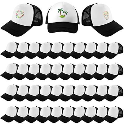 40 Pack Sublimation Blank Baseball Cap Adjustable Mesh Trucker Hat Unisex  Polyester Golf Dad Hat Heat Transfer (Black and White) - Yahoo Shopping