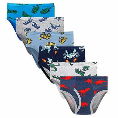 Boboking Cotton Little Boys Briefs Soft Dinosaur Truck Toddler Underwear 