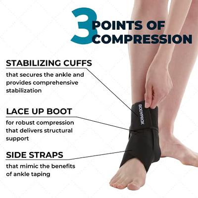 Zenith Ankle Brace, Lace Up Adjustable Support – for Running, Basketball,  Injury Recovery, Sprain! Ankle Wrap for Men, Women (Medium)