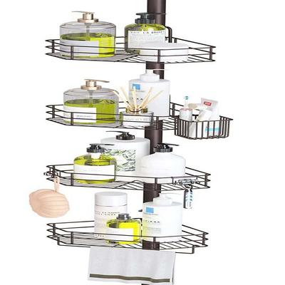 Dracelo Oil Bronze Shower Caddy Corner, 4 Tier Shower Organizer, Rustproof Stainless Shower Shelves, 56-114 in.