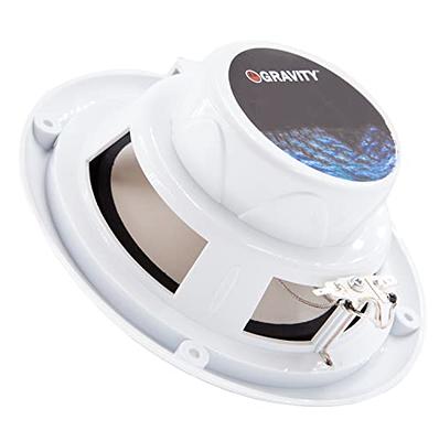 Gravity Marine Speakers - 6.5 Inch 2 Way Waterproof and Weather