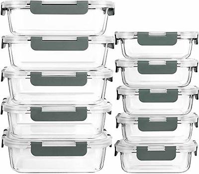 10-Pack] Glass Meal Prep Containers with Lids-MCIRCO Food Storage