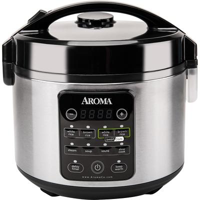 AROMA 20-Cup Stainless Steel Rice Cooker ARC-1120SBL - The Home Depot