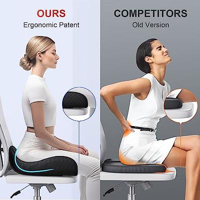 X Large Memory Seat Cushion for Office Chair Pressure Relief Sciatica &  Tailbone