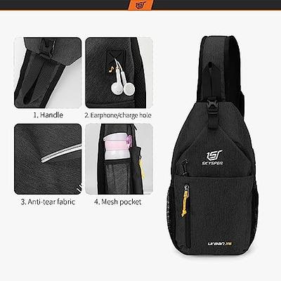 SKYSPER Sling Bag Crossbody Backpack - Chest Shoulder Cross Body Bag Travel  Hiking Casual Daypack for Women Men