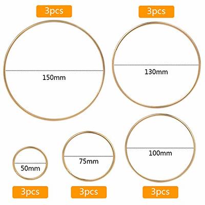 10 Pack 3 Inch Gold Dream Catcher Metal Rings Hoops Macrame Ring