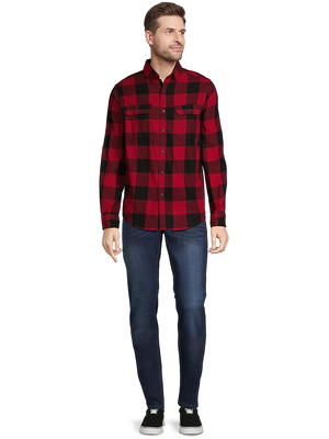 George Men's Long Sleeve Flannel Shirt