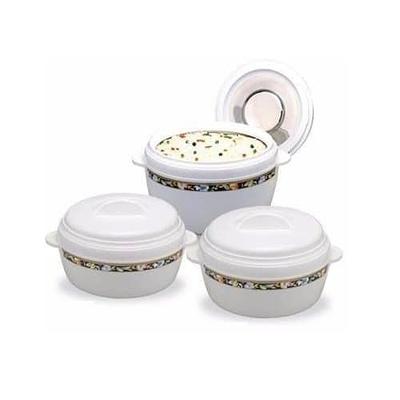 Cello Hot Serve Plastic Casserole Set, 3-Pieces, Pink