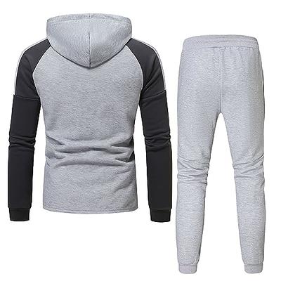 Men Prints Casual Premium Tracksuit Set Long Sleeve Full-Zip Running  Jogging Athletic Sweat Suits 