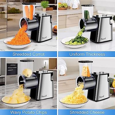 Electric Cheese Grater 250W 5-In-1 Professional Electric Slicer/Shredder  Powerfu