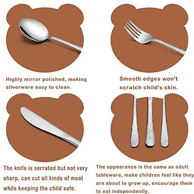 12 Pieces Kids Silverware Stainless Steel Children's Safe Child