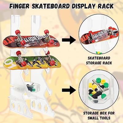 Hamino Fingerboard Skate Park Ramp Kit, Finger Skateboards Toys Set with 1  Skateboard + 1 Skates + 1 Sports Shorts & Tool Kit, Finger Skateboard Ramp