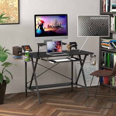 58 in. Green Ergonomic Computer Gaming Desk Workstation with Cup