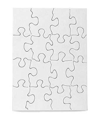 Blank Puzzle with 24 Pieces, Each Piece is Unique, Blank Wooden Jigsaw  Puzzles with Puzzle Tray for Crafts & DIY, Make Your Own Puzzle 11.7x8.8  Inches