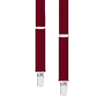 Suspenders Slim Burgundy Elastic