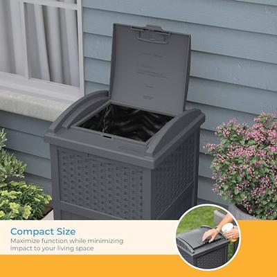 Suncast 39 Gal. Resin Patio Trash Can GH3900 - The Home Depot