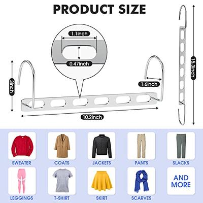 Closet Organizers and Storage,6 Pack Sturdy College Dorm Room  Essentials,Closet Storage Organization,Magic Space Saving Hanger with  9-Holes for