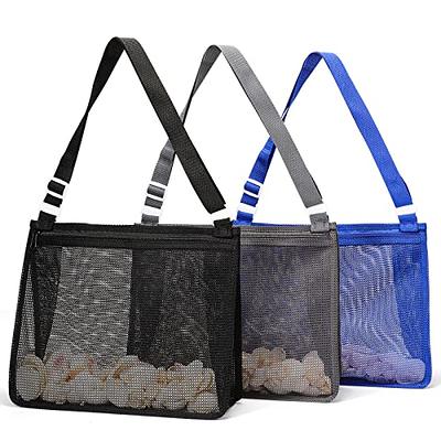 Tagitary Beach Toys Large Mesh Beach Bag with Zipper Sand Toy