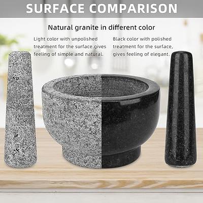 Heavy Duty Natural Granite Small Mortar and Pestle Set