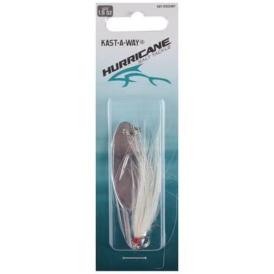 Hurricane KAST-A-WAY Bucktail Saltwater Gamefish Spoon Fishing Lure,  Chrome, 1 1/2 oz. - Yahoo Shopping