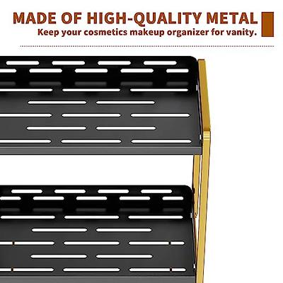 CESTATIVO Bathroom Organizer Countertop, 2 Tier Vanity Tray, Skincare  Makeup Organizer Shelf, Vanity Organizer, Bathroom Counter Shelf for  Cosmetics