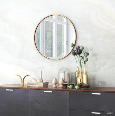 Round Wall Mirror with Hinging Sides