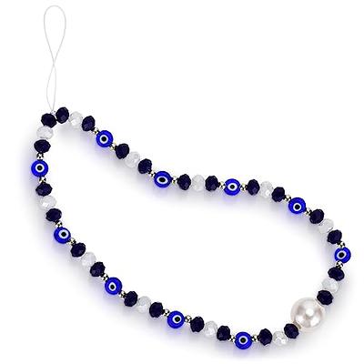 TIESOME Evil Eye Phone Lanyard, Beaded Phone Charm Wrist Strap