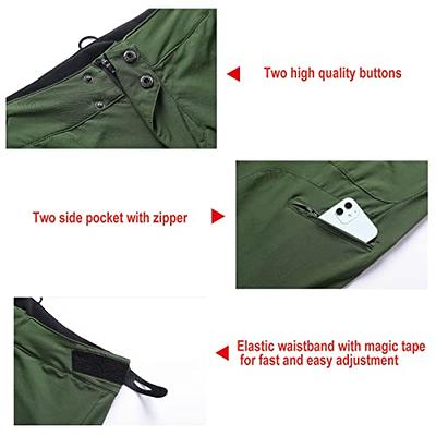 Esdy Men's Sports Quick-Drying Hiking Pants Outdoor Cycling Army