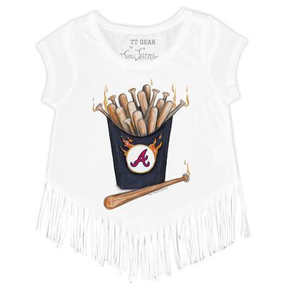 Lids Atlanta Braves Tiny Turnip Girls Toddler Unicorn Fringe T