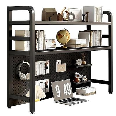 3 Tiers Wrought Iron Desktop Bookshelf - Desktop Bookcase For Computer Desk,  Grid Desk Storage Display Rack, Modern Desk Organizer Shelf, Multipurpose  Countertop Hutch Bookshelf ( Color : Black , Size - Yahoo Shopping