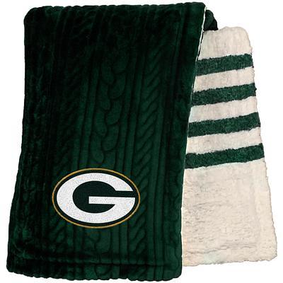 Green Bay Packers Logo Pattern Sherpa Hooded Blanket