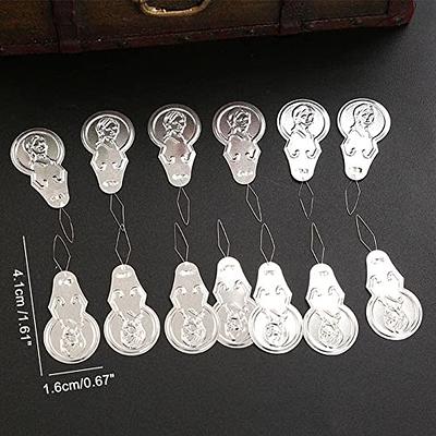 Shappy 30 Pack Silver Tone Wire Loop Needle Threader Aluminium Stitch Sewing  Tool