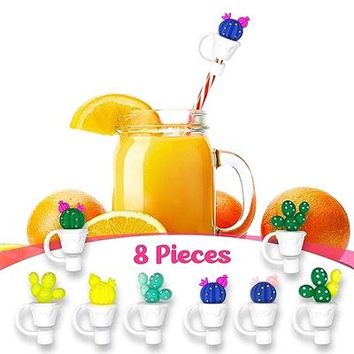 Kleeblatt Halloween Straw Covers Cap, 8pcs Cute Silicone Straws