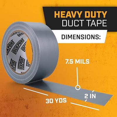 Lockport Black Duct Tape - 3 Roll Multi Pack - 20 Yards x 2 inch - Strong, Flexible, No Residue, All-Weather and Tear by Hand - Bulk Value for