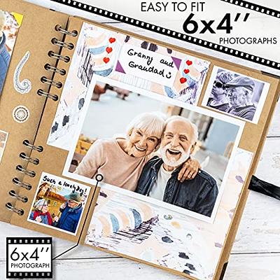 Vienrose DIY Scrapbook Photo Album Kit with Pens Tapes and Stickers 60  Pages Hardcover 12x12 Inches 3 Rings Removable Black Paper Scrapbooking for
