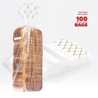  Yeaqee 100 Pcs Kraft Paper Bread Bags for Homemade