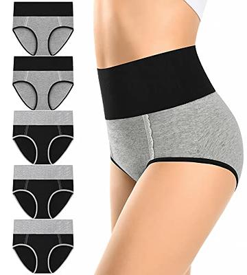 Womens Underwear Cotton No Muffin Top Full Briefs Soft Stretch Breathable  Panties For Women 