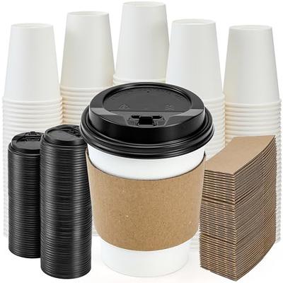 16 oz. Fall Blessings Autumn Wreath Disposable Paper Coffee Cups with Lids  - 12 Pc.