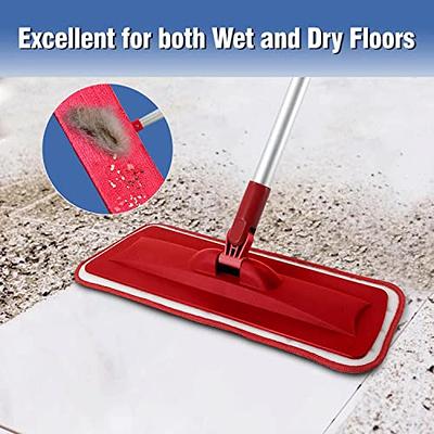 MAYSHINE Microfiber Hardwood Floor Wet and Dry Dust Mop w/ 5 Reusable Pads,  360 Spin Mop System | Use on Wood, Tile, Laminate, Vinyl and More | Flat