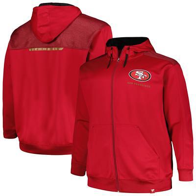 Men's Cutter & Buck Black San Francisco 49ers Cascade Eco Sherpa Big Tall Fleece Full-Zip Throwback Jacket