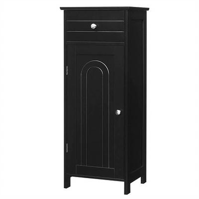 Nestfair 23.62 in. W x 11.8 in. D x 39.57 in. H White Bathroom Standing  storage Linen Cabinet with 3 Drawers and 1 Door L35523W282 - The Home Depot