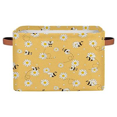 Foldable Storage Box Storage Bag Canvas Storage Bag For Blankets 474020 Cm  Yellow