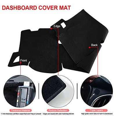 POSAID for Chevy Chevrolet Silverado Dash Cover Dashboard Mats 2019-2021,  Dash Mat Carpet Cover for 2019-2022 GMC Sierra, Black