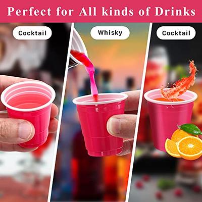 (20) Mini Red Plastic Solo Cups 2oz Plastic Shot Glasses Disposable Cup  Jello Shots, Perfect Size for Serving Condiments Snacks Samples Tastings  Beer