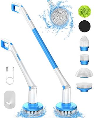 Voweek Electric Spin Scrubber, Cordless Cleaning Brush with Adjustable  Extension Arm 4 Replaceable Cleaning Heads, Power Shower Scrubber for  Bathroom, Tub, Tile, Floor