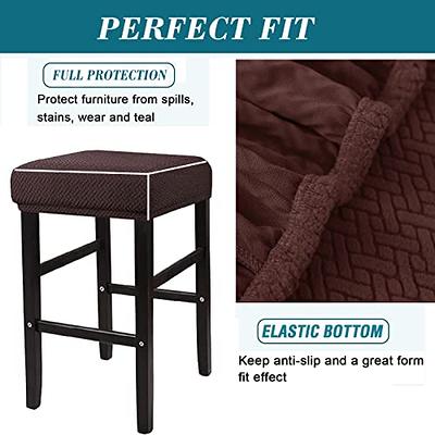 HFCNMY Stool Covers Rectangle,2 Pack Stretch Rectangle Bar Stool Covers  Jacquard Vanity Stool Cover Washable Counter Stool Covers Bar Stool Seat  Covers Saddle Seat Cover with Elastic Bands Coffee - Yahoo Shopping