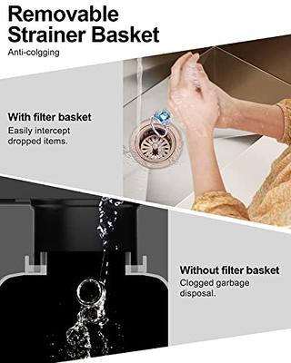 Kitchen Extended Garbage Disposal Flange Strainer Stainless Steel Flange  Kit with Basket Strainer and Drain Stopper For 3 1/2 Inch Standard Sink