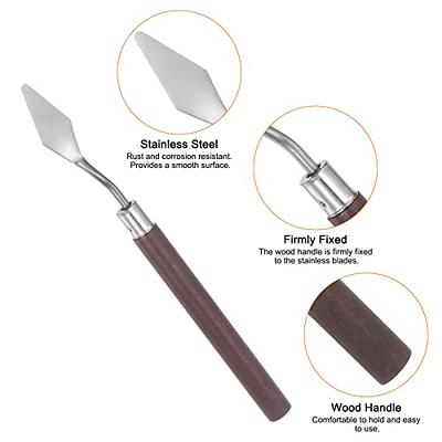 2Pcs Stainless Steel Palette Painting Knife Spatula Scraper Blade