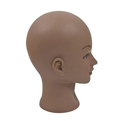 YTBYT Bald Mannequin Head Wig Making Head Professional Cosmetology Doll Head  for for Wig Making Displaying Eyeglasses Hair with T-Pins (Dark Brown) -  Yahoo Shopping