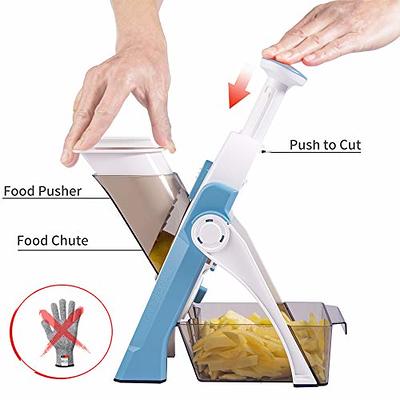 Safe Mandoline Slicer 5 In 1 Vegetable Cutter, Strips Julienne Dicer  Adjustable Thickness 0.1-8 Mm For Kitench Fast Meal Prep